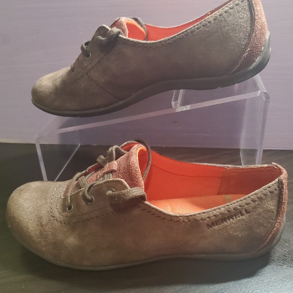 MERRELL COFFEE BEAN LEATHER LACE UP SPORT/CASUAL7m
